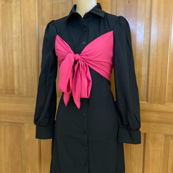 Fall Line Women’s BowTie Shirt Dress - Picture 8 of 16